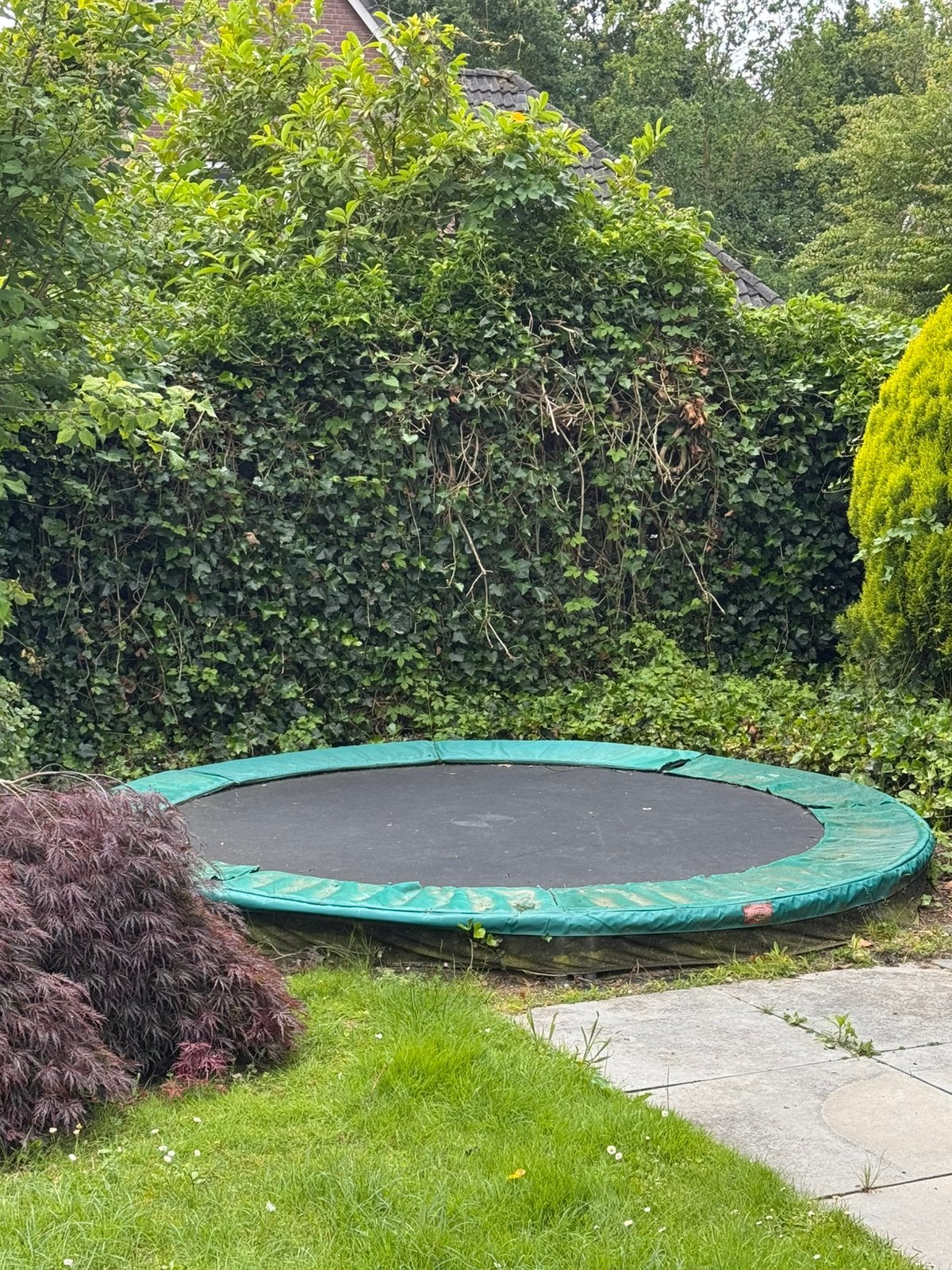 Trampoline BERG inground 340 diameter, Ophalen, Gebruikt