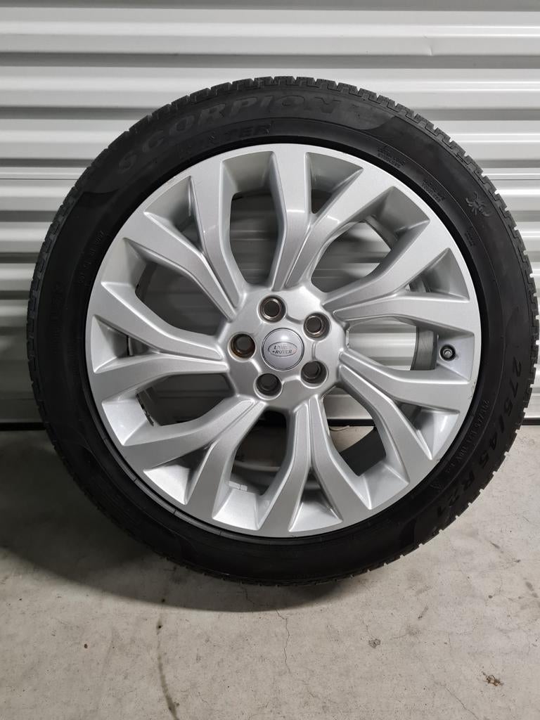 21' Range Rover Sport velgen met winterbanden origineel, 275 mm, Banden en Velgen, Personenwagen, 21 inch