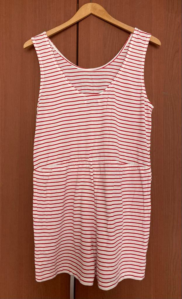 Gestreept zomer jumpsuit, Verzenden, Zo goed als nieuw, Maat 42/44 (L), Rood