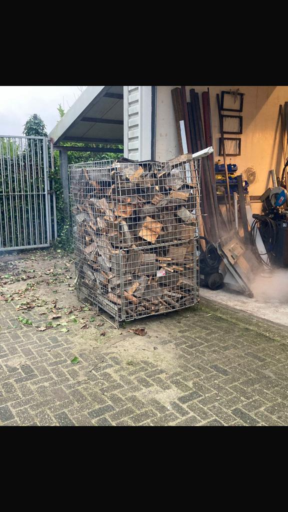 Tekoop opslagkooi met kachel hout 2 m3, Minder dan 3 m³, Ophalen