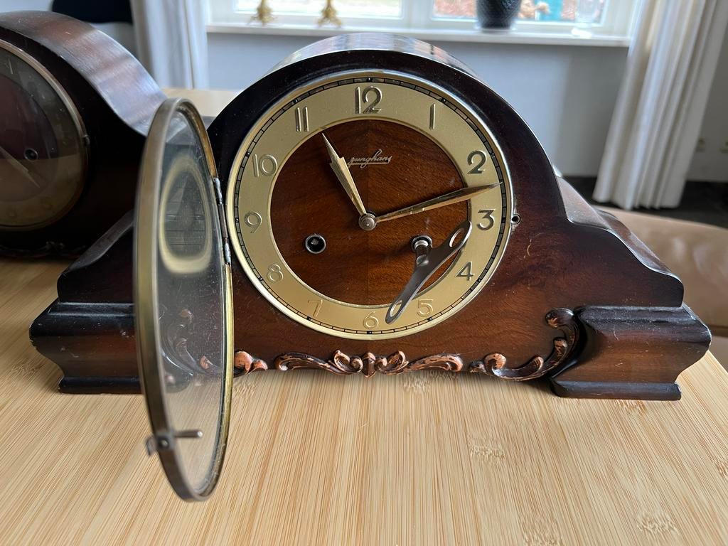 Twee Junghans Pendule Klokken, Antiek en Kunst, Antiek | Klokken, Ophalen