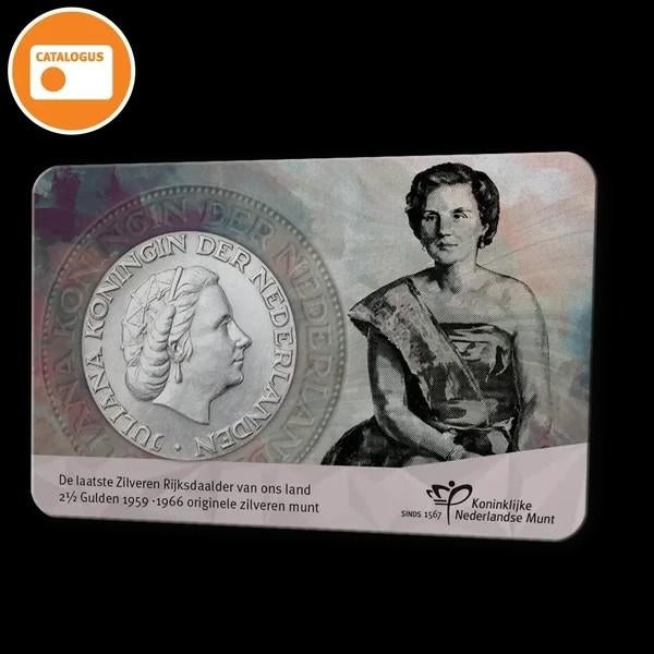 zilveren Rijksdaalder 1964 in coincard ZELDZAAM, Verzenden, Koningin Juliana, 2½ gulden