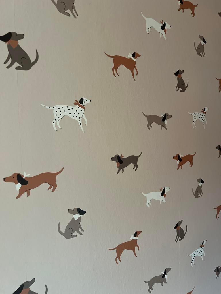 Esta Home Behang Hondjes beige type 131379T, Ophalen of Verzenden, Minder dan 10 m², Roze