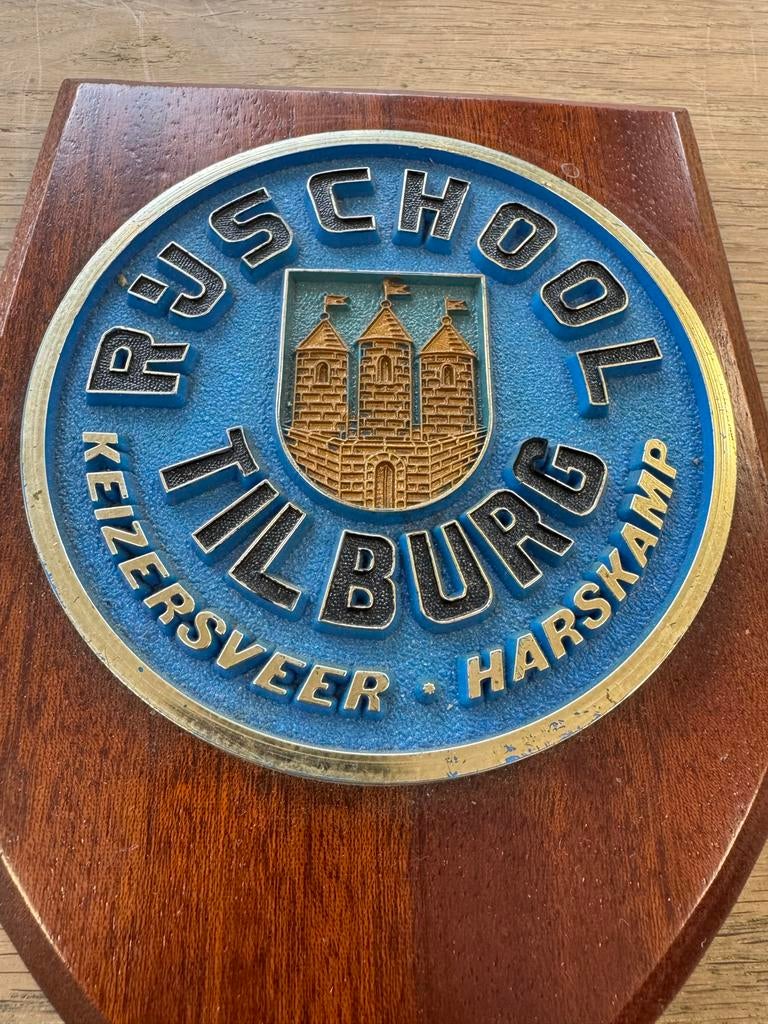 Tilburgse R.K. Rijschool Wapen Schild, Antiek en Kunst, Ophalen of Verzenden