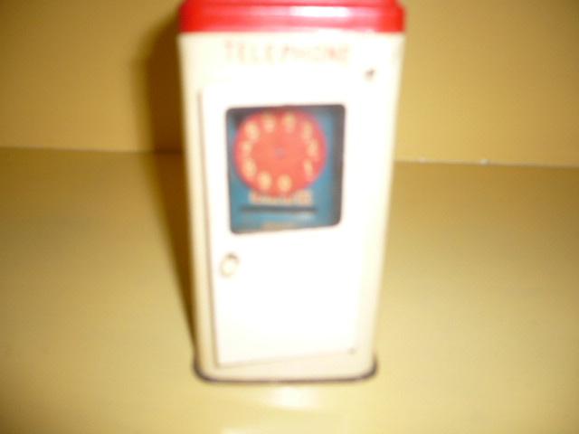 Mie18<> blikken spaarpot telefooncel made in japan, Ophalen of Verzenden