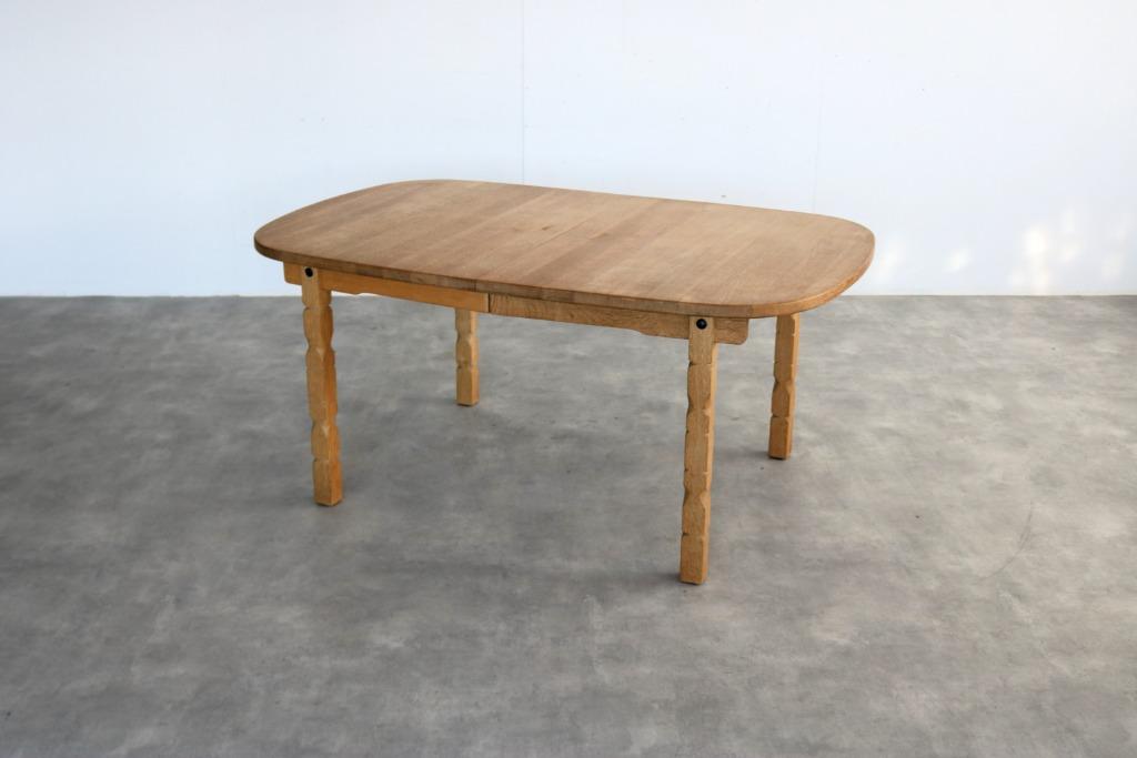 vintage eettafel | tafel | verlengbaar | brutalist | Deens, Gebruikt, Eikenhout, 200 cm of meer, Timbeije@hotmail.com