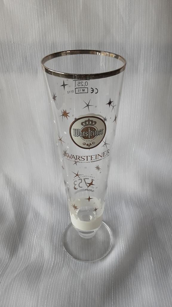 WARSTEINER kerst glas, Ophalen of Verzenden, Zo goed als nieuw, Bierglas