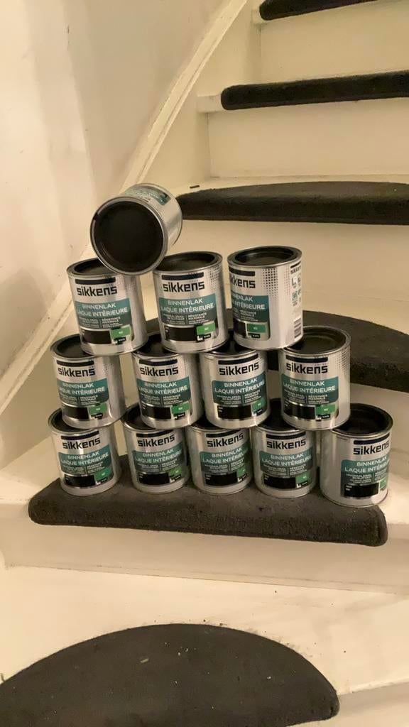 Sikkens zwart. Mat ,zijdeglans.,hoogglans nw 17 euro ps, Doe-het-zelf en Verbouw, Verf, Beits en Lak, Ophalen of Verzenden, Nieuw