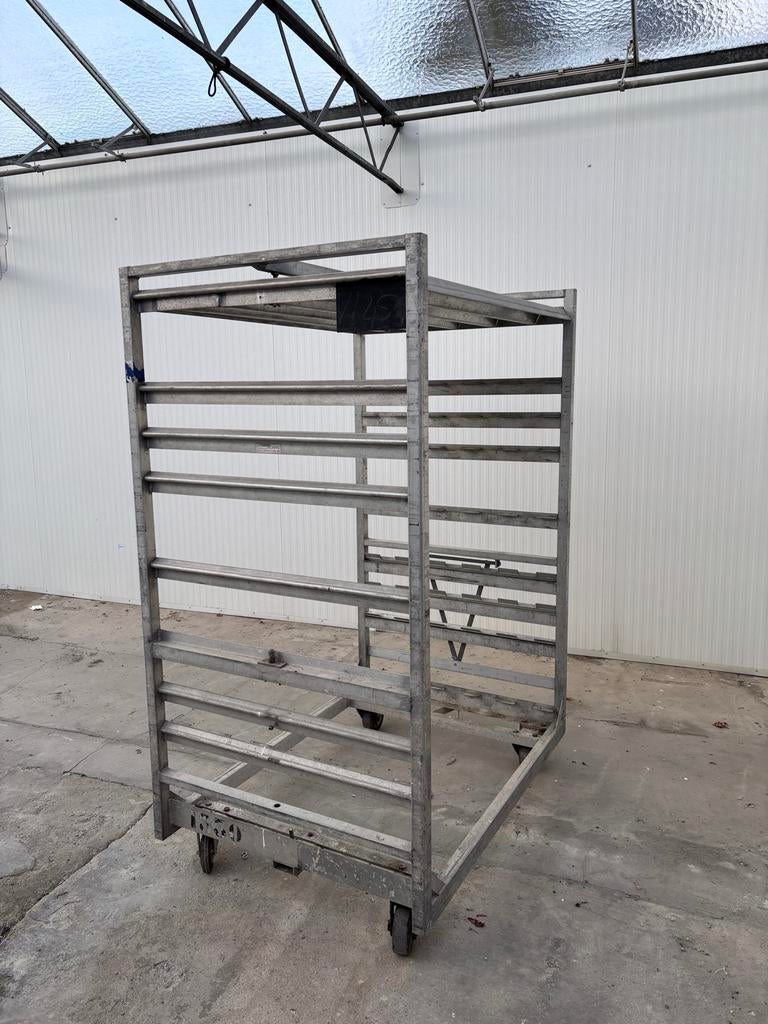 rvs regaalwagen, Doe-het-zelf en Verbouw, Steigers, Gebruikt, Overige typen, Ophalen
