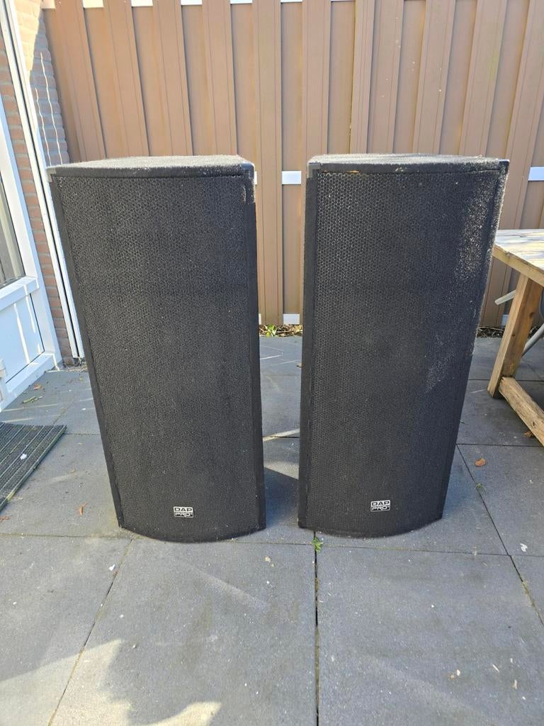 DAP MC-215 & Palladium 1600W versterker Behringer equalizer, Gebruikt, 120 watt of meer, Front, Rear of Stereo speakers, Ophalen