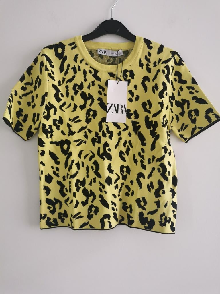 ZARA tricot top mt. M, Maat 38/40 (M), Verzenden, Zara, Geel