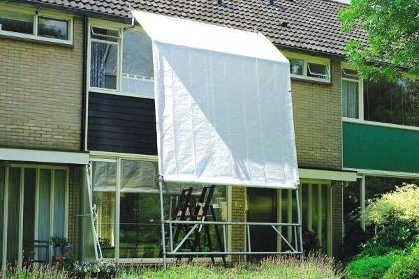 Doorwerktent tegen zon/regen Skyworks breed 305 koppelbaar, Doe-het-zelf en Verbouw, Ophalen, Zo goed als nieuw, Gevelsteiger