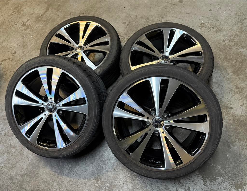 ✅ 18 inch Scirocco velgen 5x112 Golf 7 8 R Passat Caddy, Ophalen, 18 inch, Gebruikt, Banden en Velgen