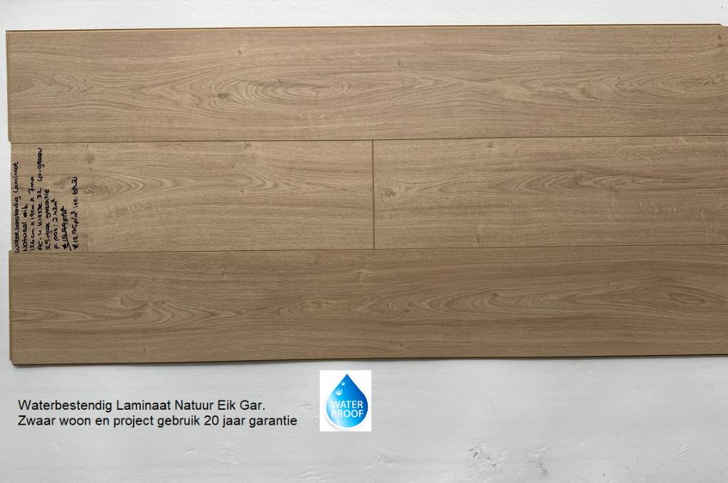 Waterbestendig Laminaat Natuur Eiken Gar. 7mm dik €12,95m2, Bruin, 75 m² of meer, Nieuw, Ophalen of Verzenden