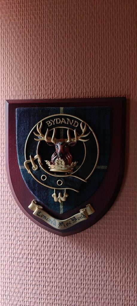 Bydand Concord Pipe Band Wapen Schild, Antiek en Kunst, Ophalen of Verzenden