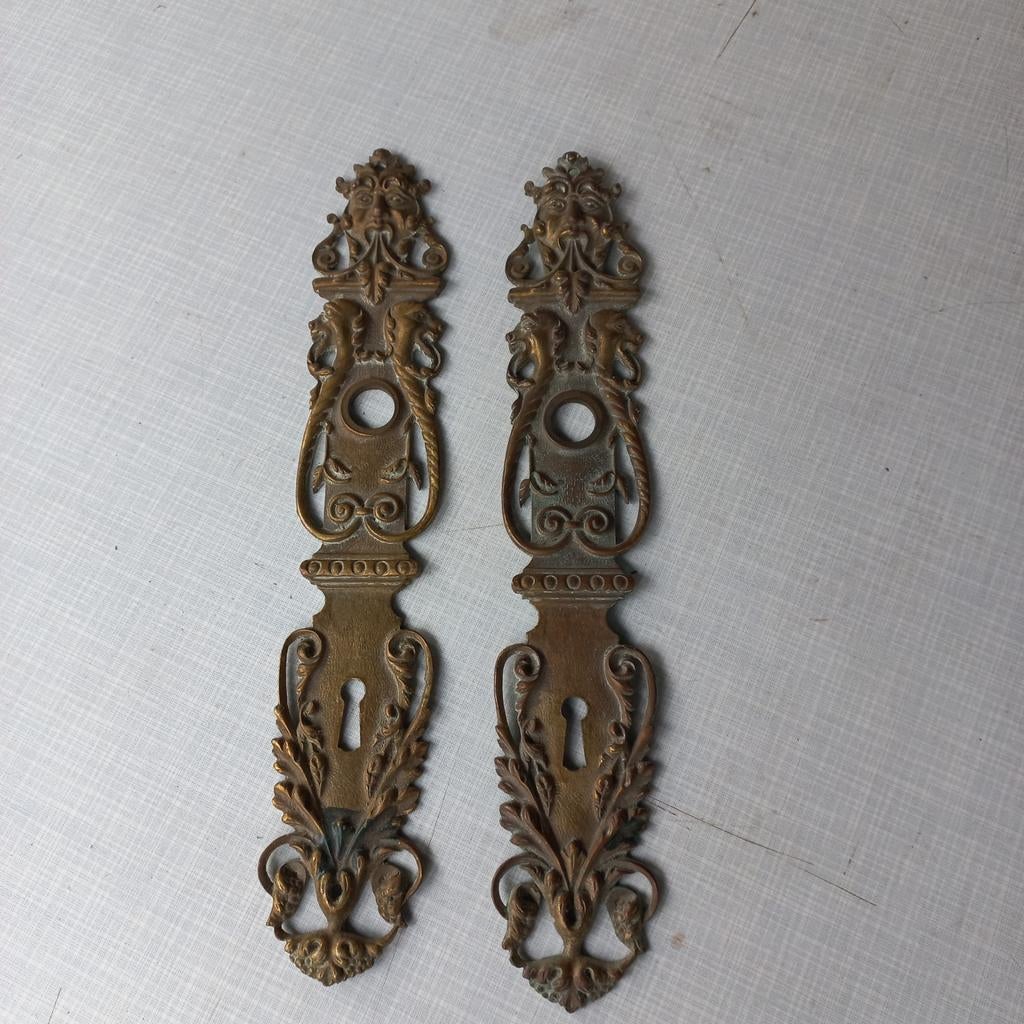 Antieke (Art-Nouveau-stijl)langschilden, Gotisch meubelplaat, Ophalen of Verzenden