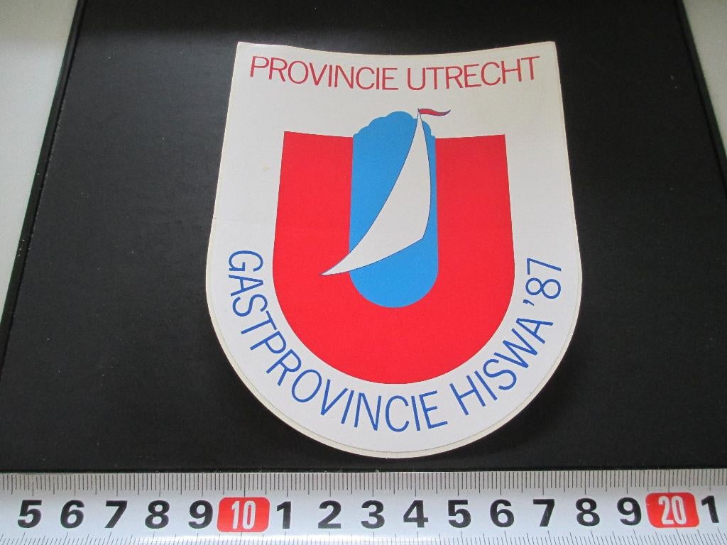 sticker provincie utrecht gastprovincie HISWA '87, Verzamelen, Ophalen, Zo goed als nieuw