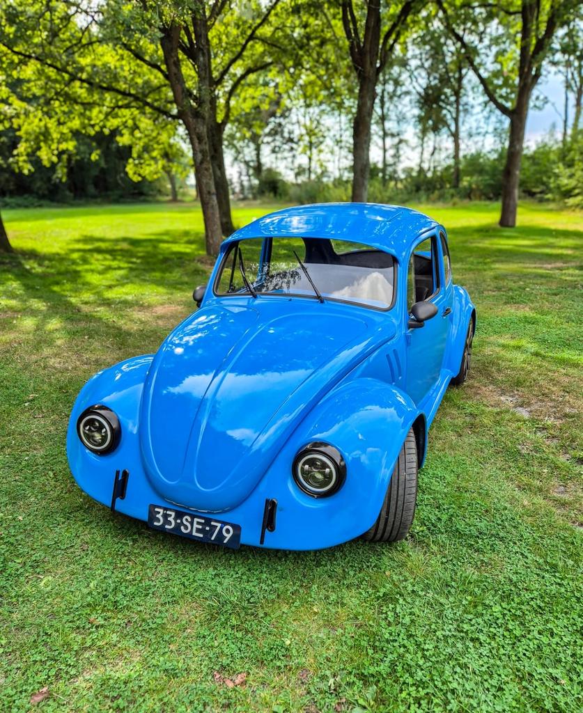 Volkswagen 1200 1.2 L 1977 Beige, Achterwielaandrijving, Blauw, Alcantara, Origineel Nederlands