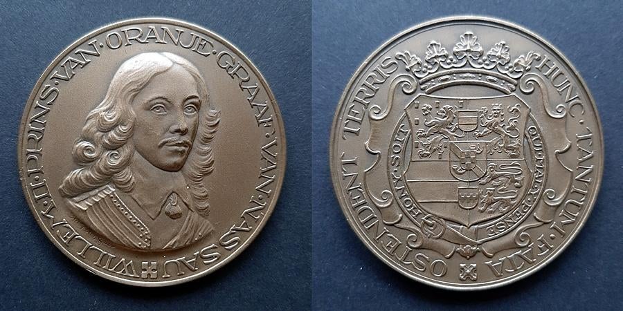 Penning  Prins Willem II, Verzenden, Brons, Nederland