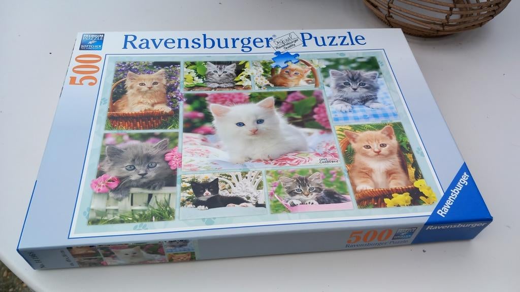 Ravensburger puzzel 500 stukjes poezen, Ophalen of Verzenden, 500 t/m 1500 stukjes, Zo goed als nieuw, Legpuzzel