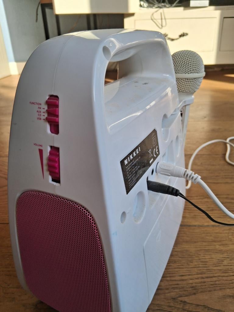 Roze karaoke set NIKKEI  met cd's, Ophalen of Verzenden