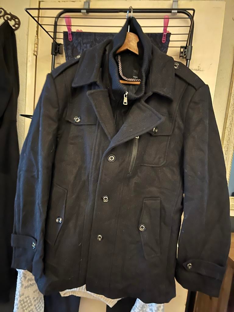 Peaky Blinders Trenchcoat Zwart - Winterjas Nieuw, Ophalen, Nieuw, Maat 48/50 (M), Zwart
