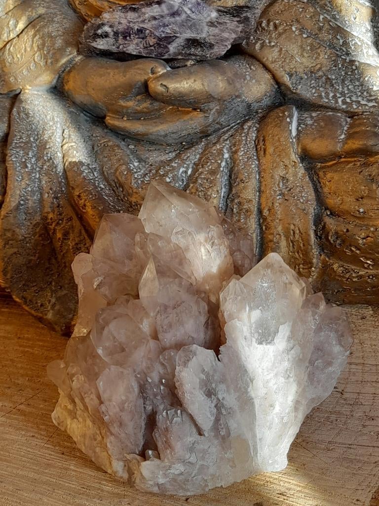 Kundalini Fantoom Rookkwarts cluster., Ophalen of Verzenden
