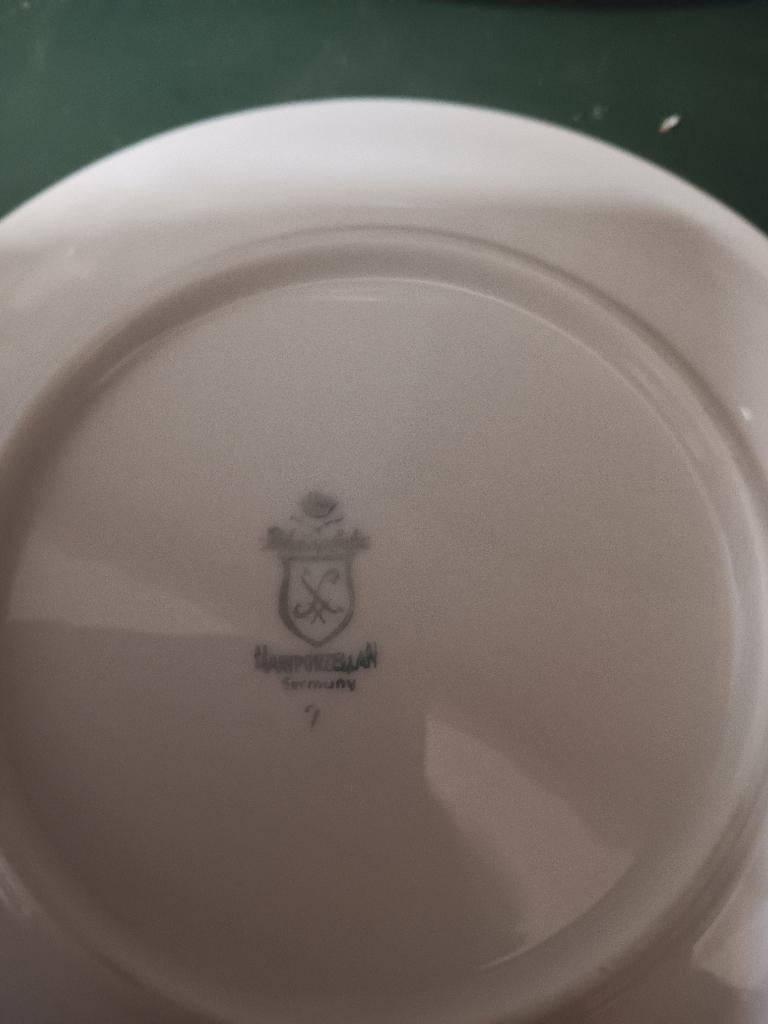 antieke borden 1 groot 8 kleineren Hartporzellan Germany, Antiek en Kunst, Antiek | Servies los, Ophalen
