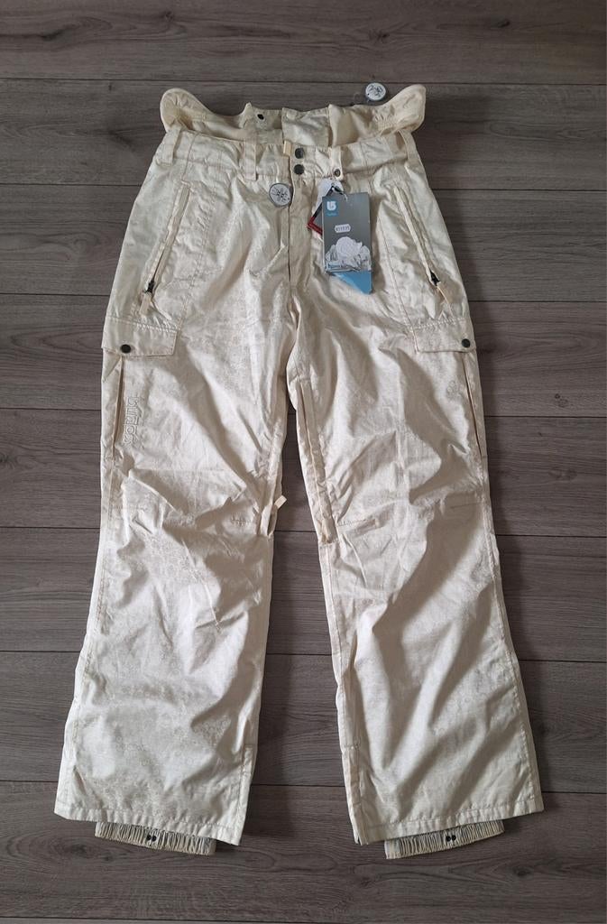 Burton snowboard/skibroek dames crème waterproof maat L/40, Sport en Fitness, Snowboarden, Ophalen of Verzenden, Nieuw, Kleding