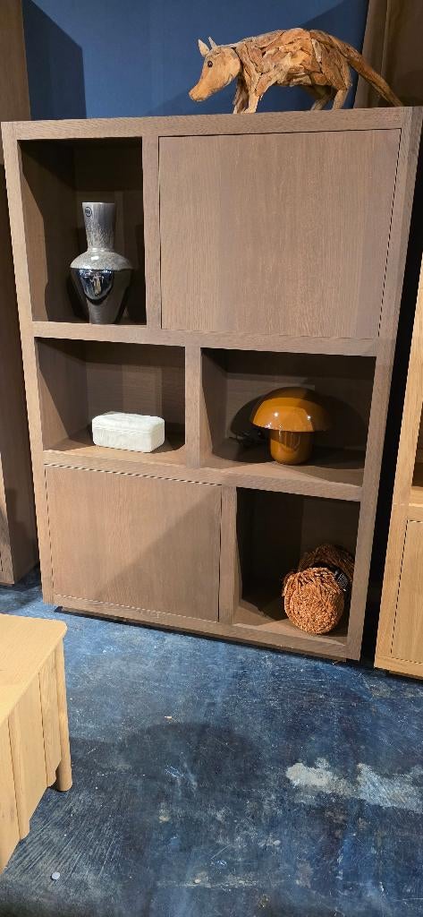 Opbergkast / Vakkenkast – Licht Bruin - 120 B SHOWMODEL !, Huis en Inrichting, Kasten | Wandmeubels, Bornsestraat 31, Ophalen of Verzenden