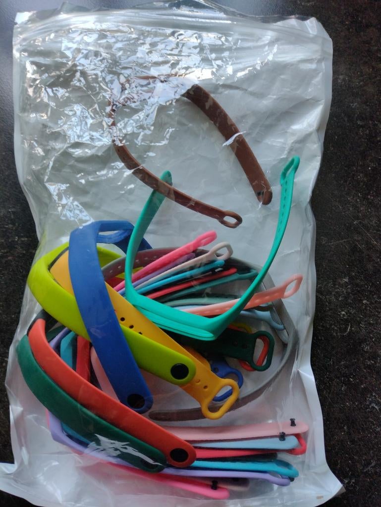 Bandjes voor Xiaomi mi band 5, Ophalen, Zwart, Android