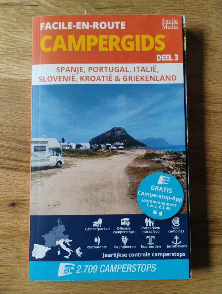 Campergids Facile-en-Route Deel 3, Boeken, Reisgidsen, Europa, Ophalen of Verzenden, Zo goed als nieuw, Campinggids
