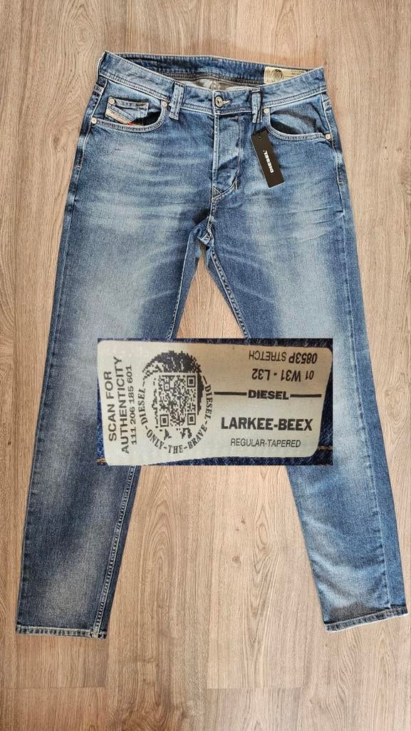 NIEUWE Diesel LARKEE-BEEX W31 L32 = 31x32 -regular tapered, DIESEL, Diesel, Blauw, Nieuw