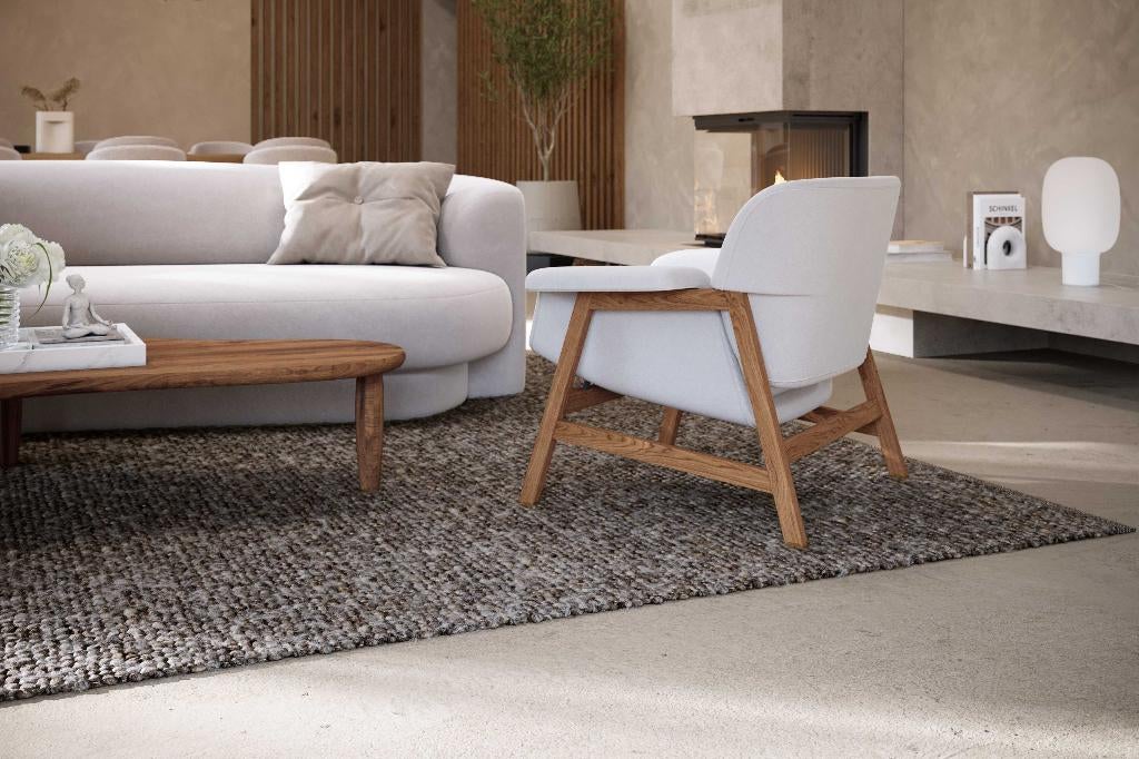 Vloerkleed / Karpet Brinker Catania 083 Charcoal 170 x 230cm, Wol, Nieuw, Ophalen of Verzenden, 200 cm of meer