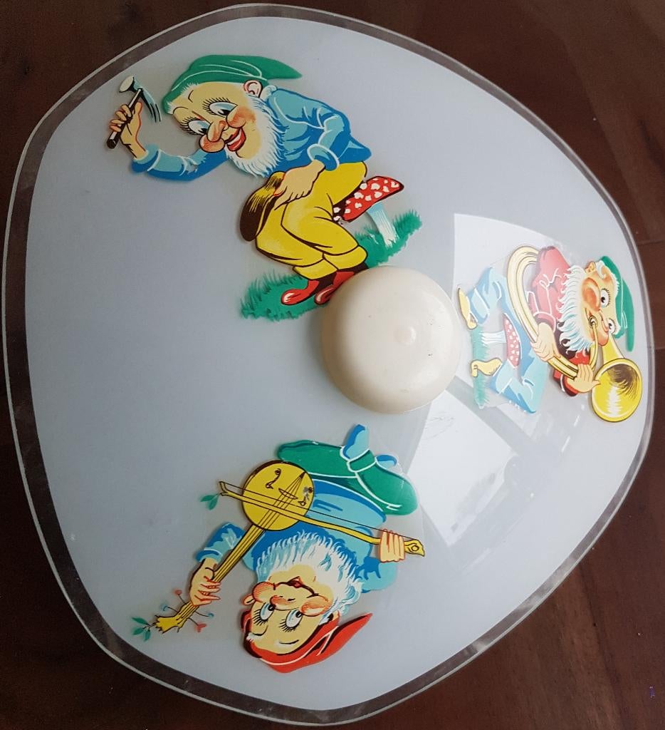 vintage / retro jaren '70 lamp voor kinderkamer - kabouters, Huis en Inrichting, Lampen | Wandlampen, Ophalen of Verzenden, Zo goed als nieuw