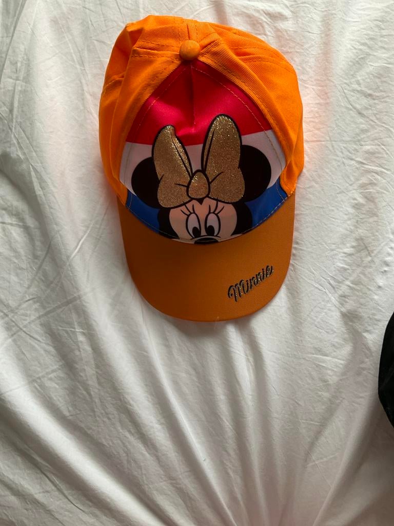 Leuke oranje pet met Minnie Mouse en Mickey Mouse, Ophalen, Gebruikt, Jongen of Meisje, Pet