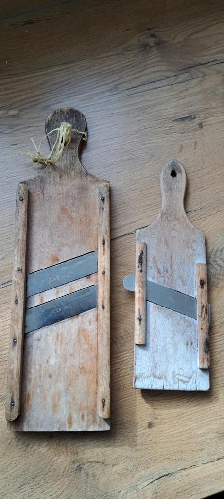 Vintage Houten Koolschaaf plank of Mandoline, Ophalen