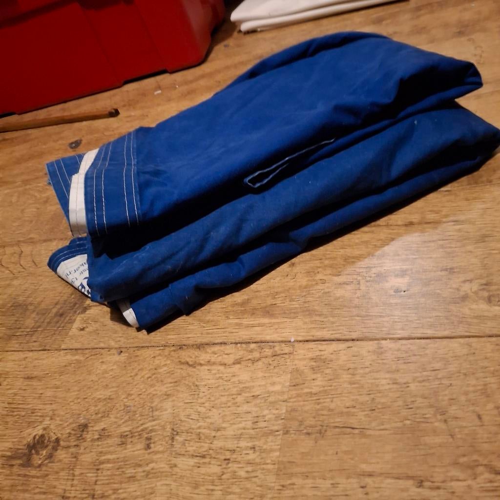 Zeil voor markten waterafstotend, Gebruikt, Blauw, 120 cm of meer, 200 cm of meer