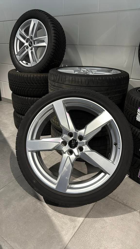 Originele set Audi Q5 2022 Zomer wielen 21 inch velgen, Gebruikt, 255 mm, Banden en Velgen, Personenwagen