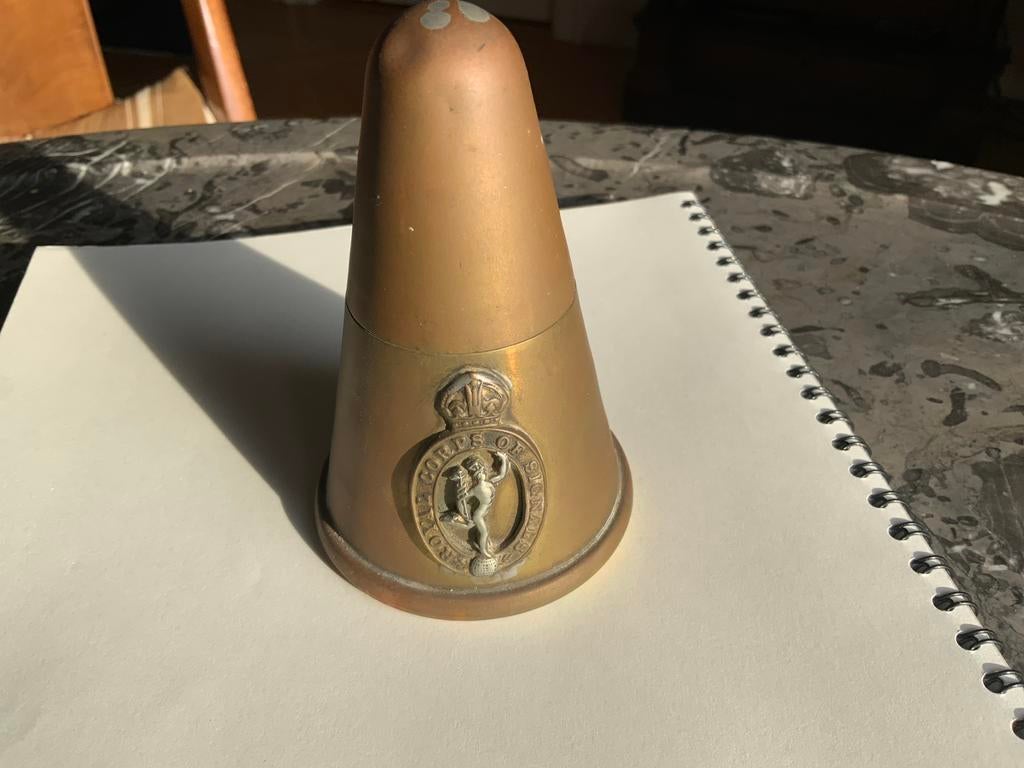 Trench Art Aansteker Royal Signals - WOII, Verzamelen, Militaria | Algemeen, Ophalen of Verzenden