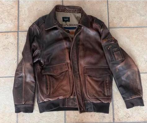 Stoere leren jas, Kleding | Heren, Jassen | Zomer, Gedragen, Bruin, Ophalen of Verzenden