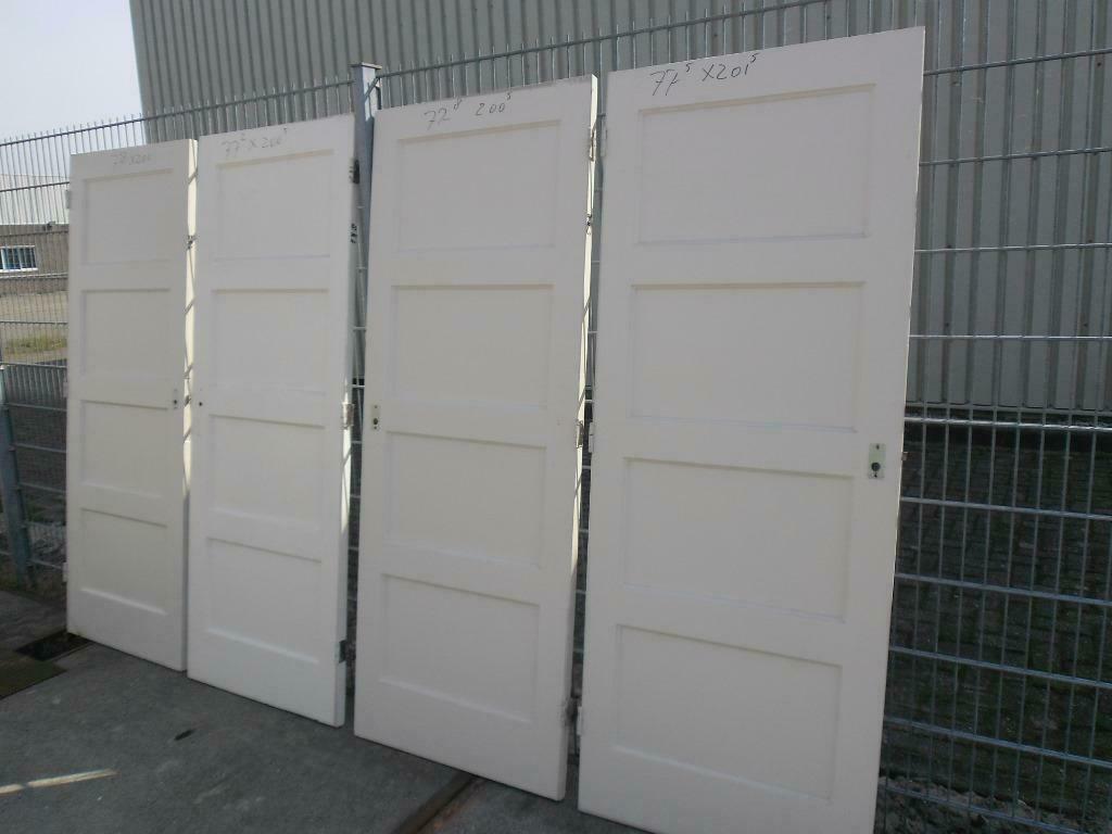 hardhouten deuren buitendeuren achterdeuren 77/82,5x201/210, Ophalen, 80 tot 100 cm, Buitendeur, 200 tot 215 cm