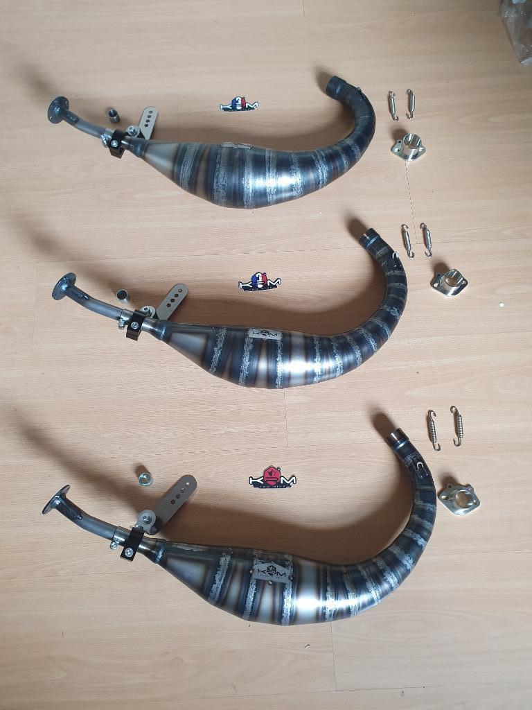 NIEUW KRM uitlaat AM6 Derbi 70CC 80CC 90CC 100CC Yasuni Voca, 90cc, KRM, Nieuw, Uitlaat