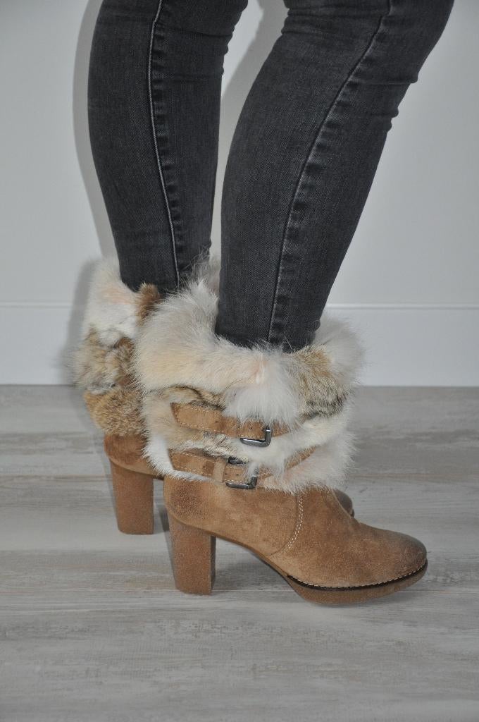 laarzen 36, manas design laarzen 36, schoenen 36, bont, Kleding | Dames, Schoenen, Hoge laarzen, Manas design, Bruin, Nieuw