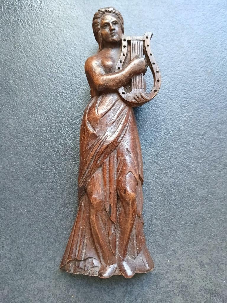 Vrouw met lier, Ophalen of Verzenden, Beeld(je)