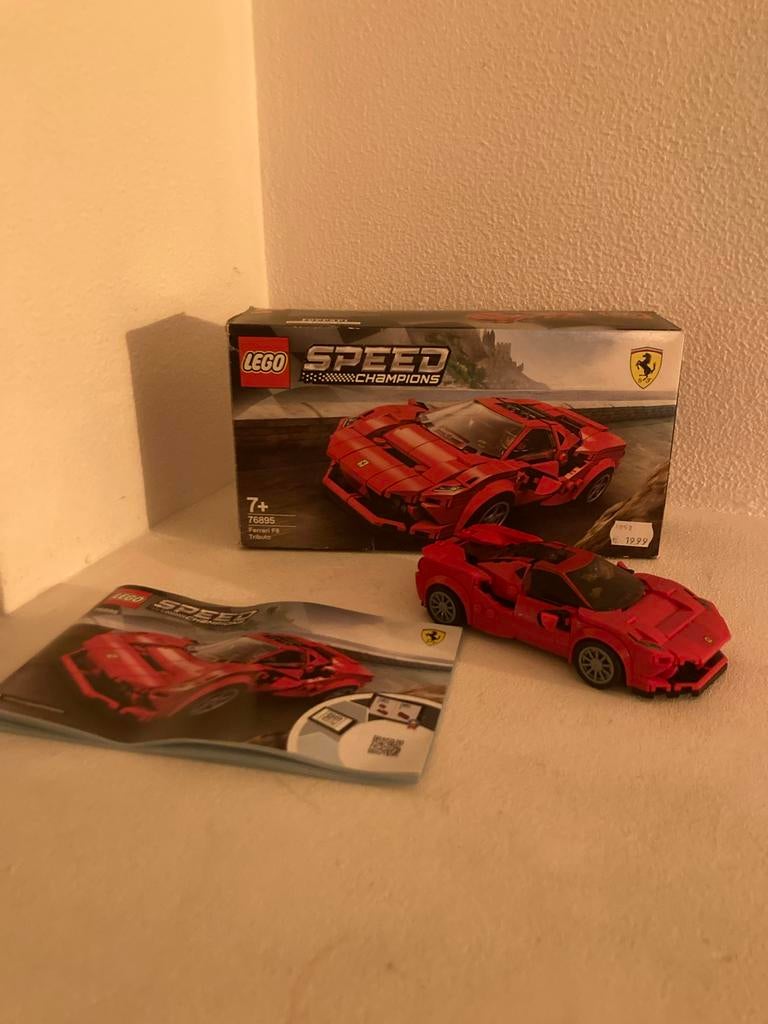 Lego Speed Champions Ferrari F8 Tributo, Ophalen of Verzenden, Zo goed als nieuw, Complete set, Lego