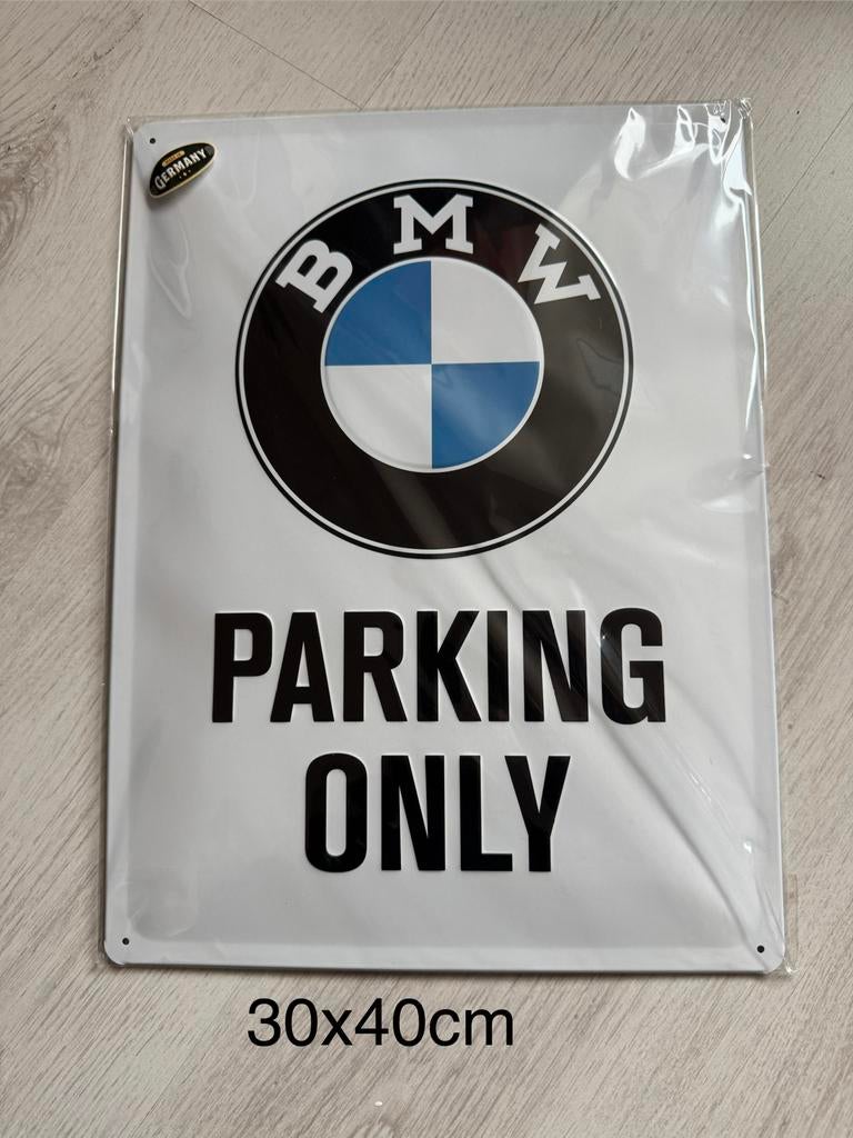 Nostalgisch-kunst retro blikken bord, BMW, Ophalen of Verzenden, Zo goed als nieuw, Auto's