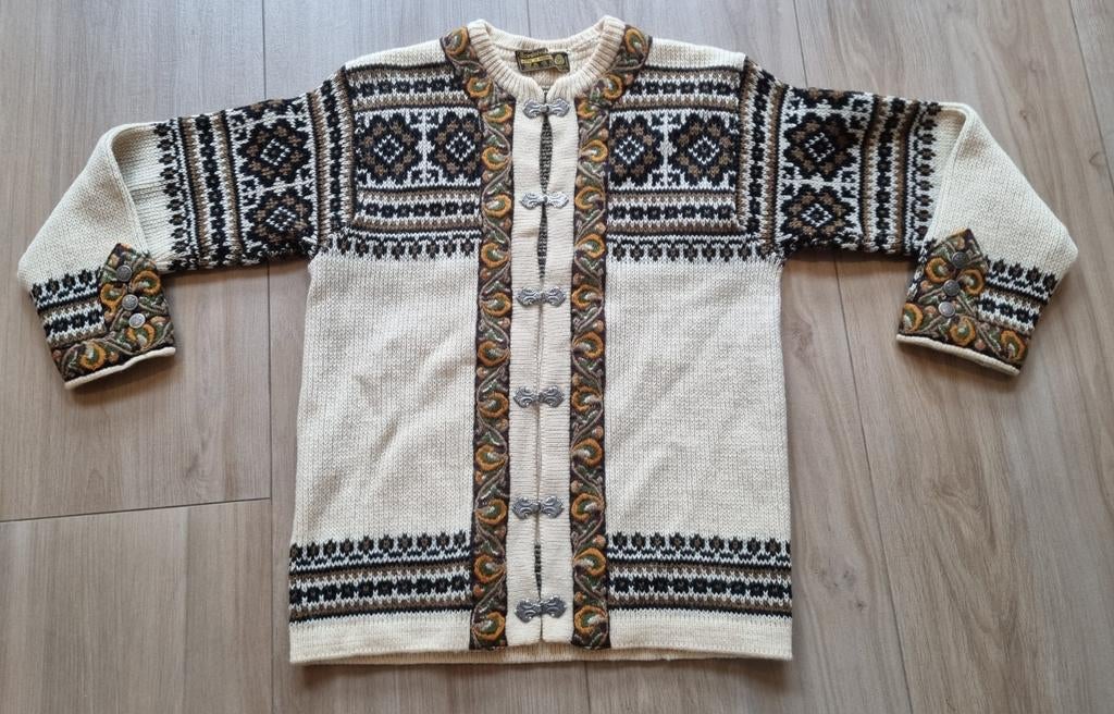 Nordstrikk Noors vest 100% wol  maat M  zeer goede staat, Kleding | Dames, Maat 38/40 (M), Beige, Ophalen of Verzenden, Zo goed als nieuw