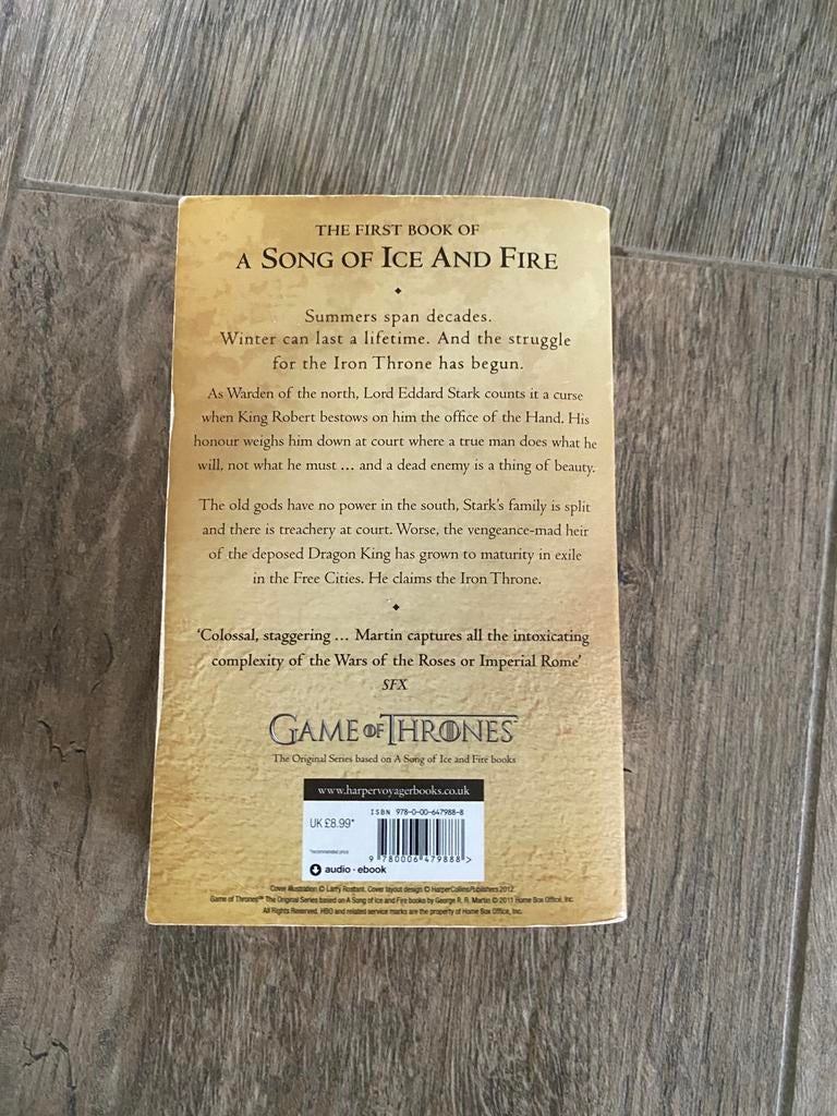 A GAME OF THRONES BOOK ONE OF A SONG OF ICE AND FIRE, GEORGE R.R. MARTIN, Overige uitgevers, Engels, Ophalen