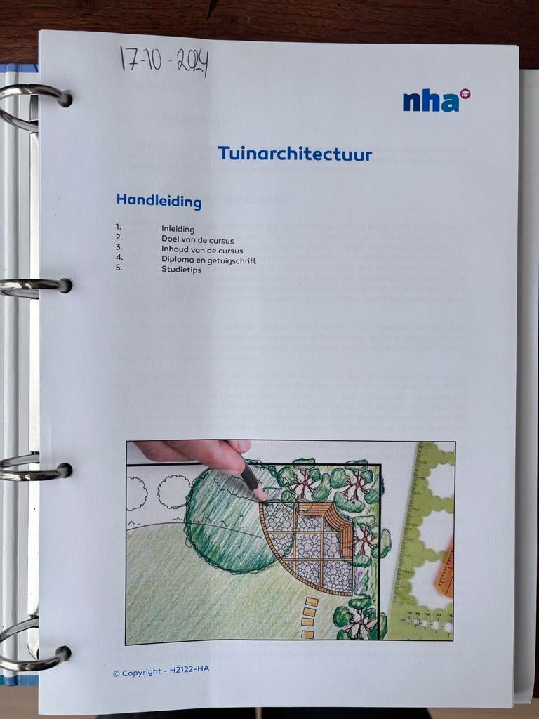 NHA Thuisstudie Tuinarchitectuur - Zo goed als nieuw, Ophalen, Zo goed als nieuw, Niet van toepassing